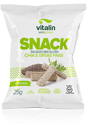 Snack Salgado Chia E Ervas Finas Integral Vitalin Foco