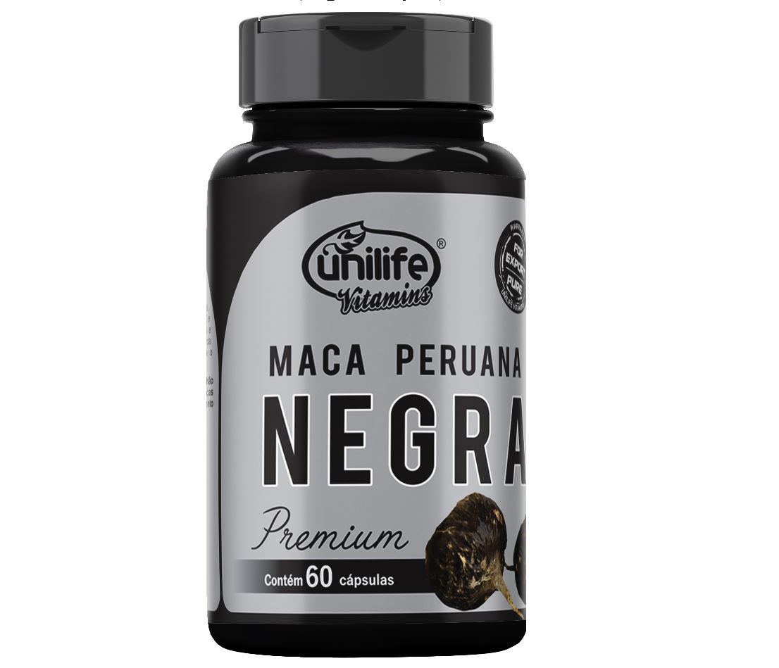 MACA PERUANA NEGRA PREMIUM 60 CAPS Foco Alternativo Atacado De