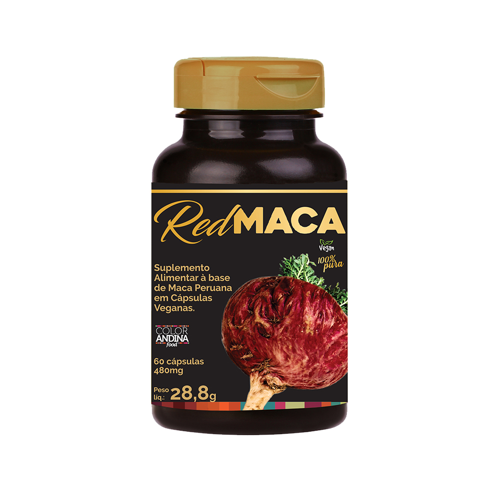 MACA PERUANA RED VERMELHA 60 CAPS COLOR ANDINA Foco Alternativo