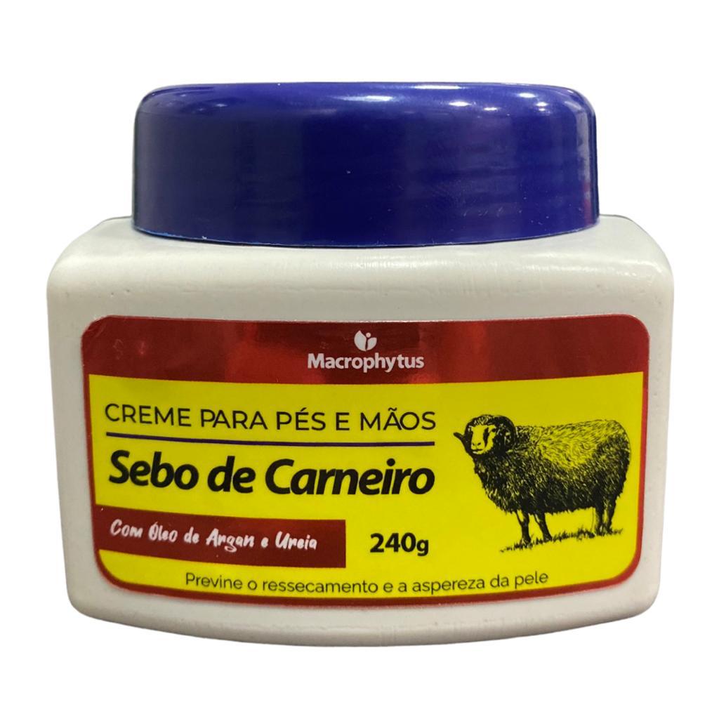 CREME PARA PÉS E MÃOS SEBO DE CARNEIRO 240G MACROPHYTUS Foco